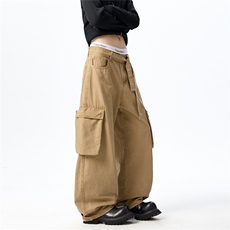 C315-6148秋冬高品珠帆布100棉裤色腰带工装弯刀休闲裤(P65X108)4，男装棉裤，电商C315