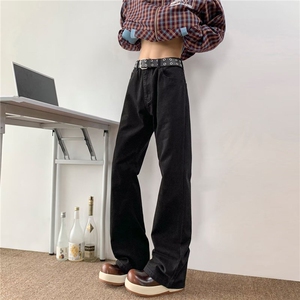 牛仔裤男春季薄款美式高街vibe微喇裤大码修身直筒裤子RK2389-P47图片