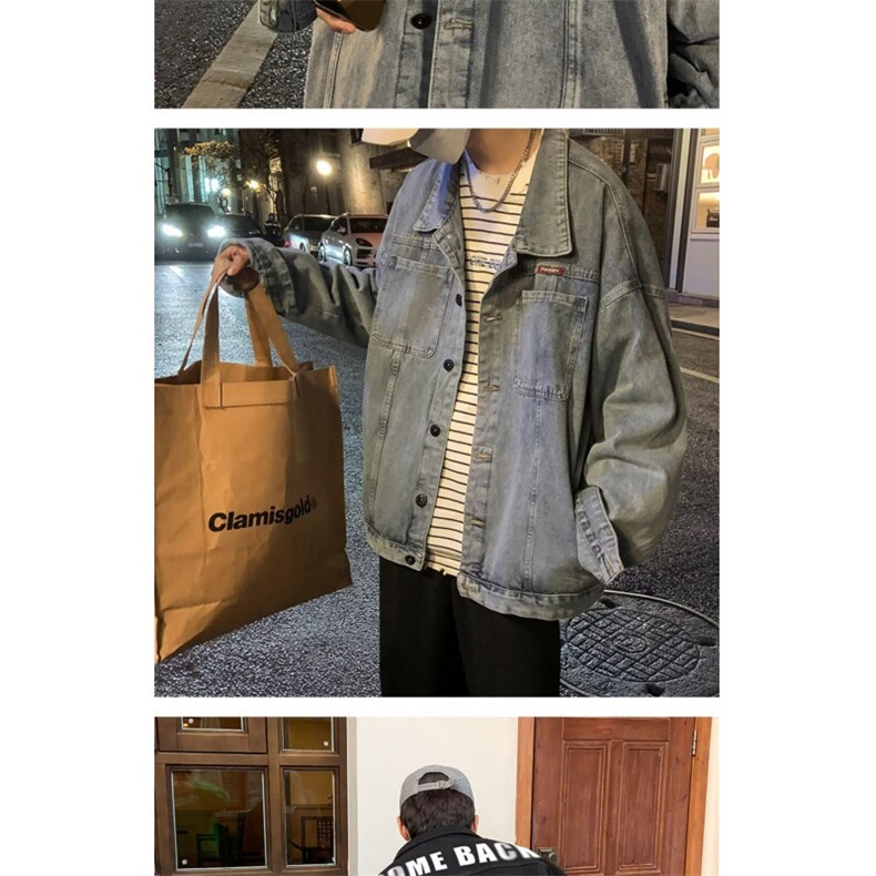1506-1/JY80031/P45百搭宽松时尚夹克男女款情侣夹克上衣牛仔外套,男装工装外套,星座1506-1
