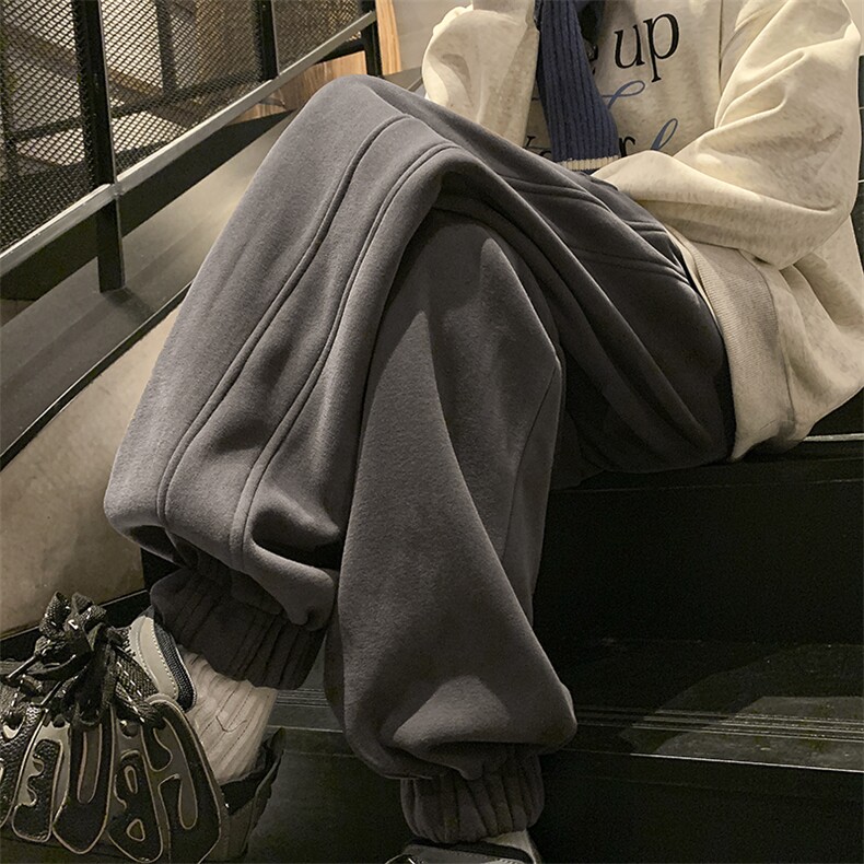 冬季加绒加厚钢印休闲卫裤M~5XLXZ604-KP98-P65控78,男装休闲裤,星座604