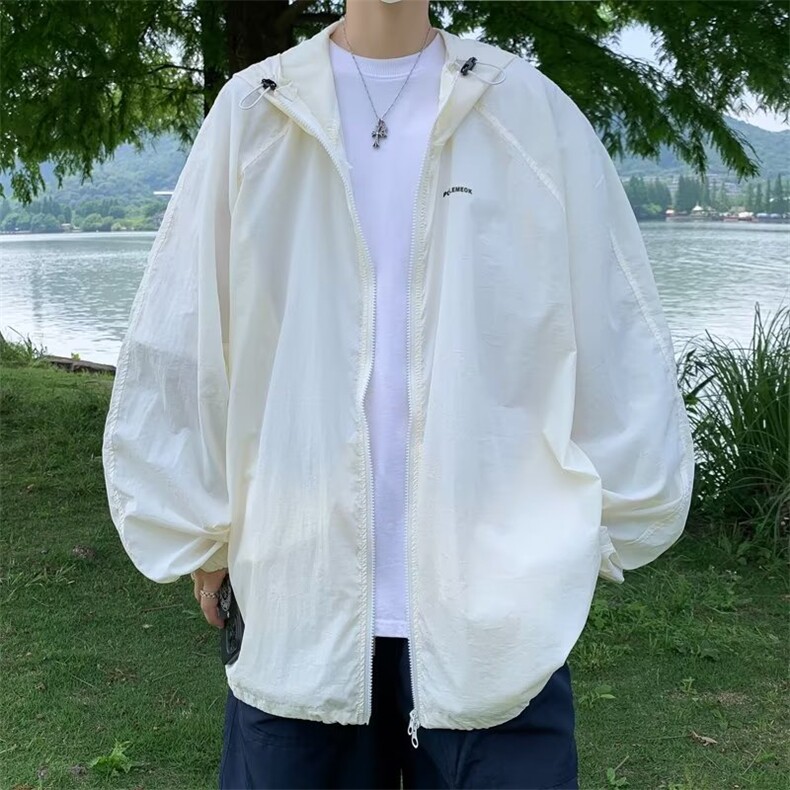 美式防晒衣男式夏季时尚户外轻薄款防紫外线防晒服皮肤外套,男装防晒衣,星座716-2