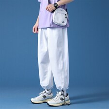 男士阔腿直筒裤子韩版潮流夏季薄款宽松休闲长裤A161-2-K366-P45，男装休闲裤，电商A161-2