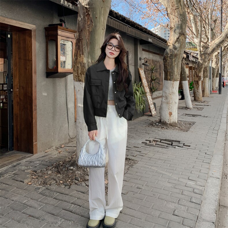 2025年春季机车服现货高品质皮衣外套,女装皮衣,臻衣坊