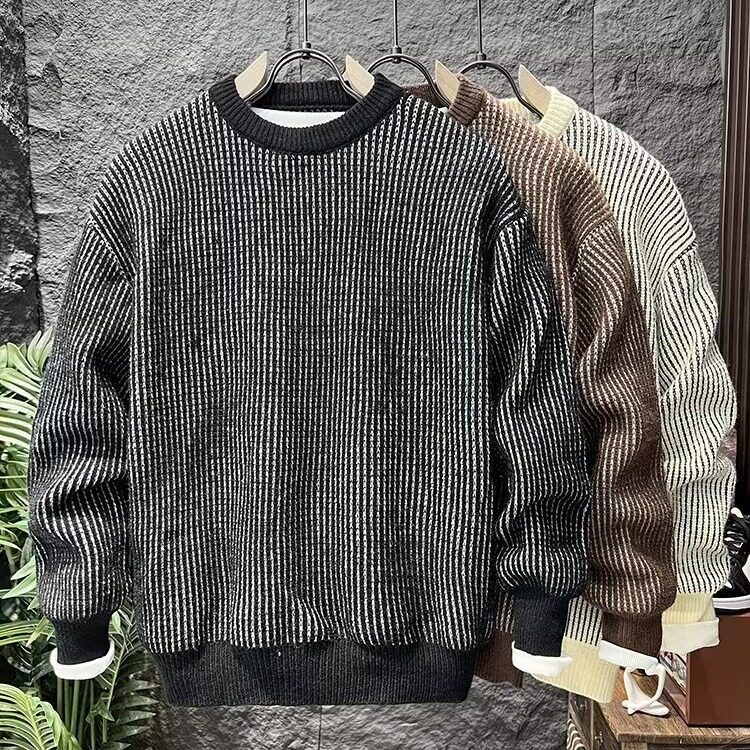 气质文艺新款原宿长袖毛衣ins潮流流行时尚慵懒简约百搭日系，男装针织衫/毛衣，星座1210-1