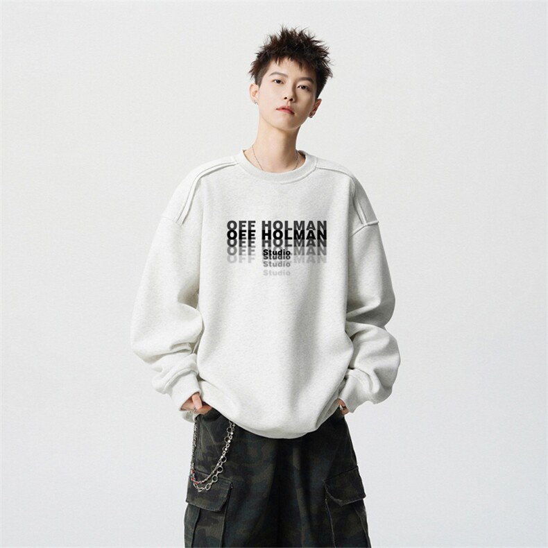 得物供货、重磅420克现货 圆领卫衣宽松HD019-1-WY2600LL-P35图片