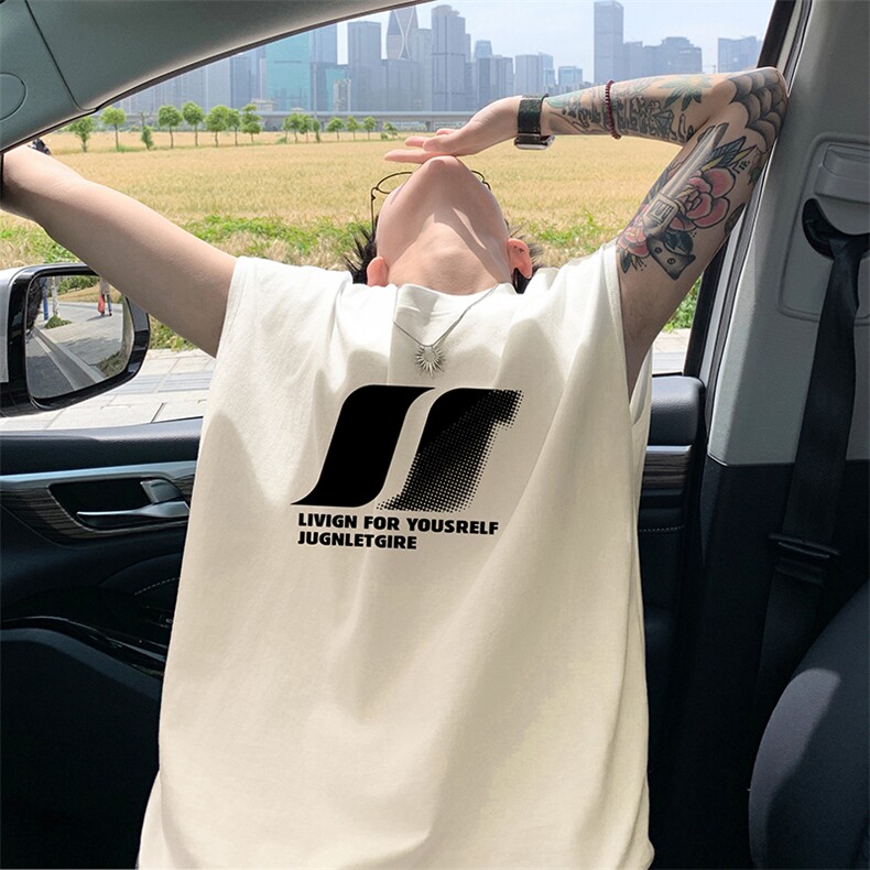 量大优得物抖音高品质重磅230克美式印花无袖t恤背心WB352特P18,男装T恤,电商A486
