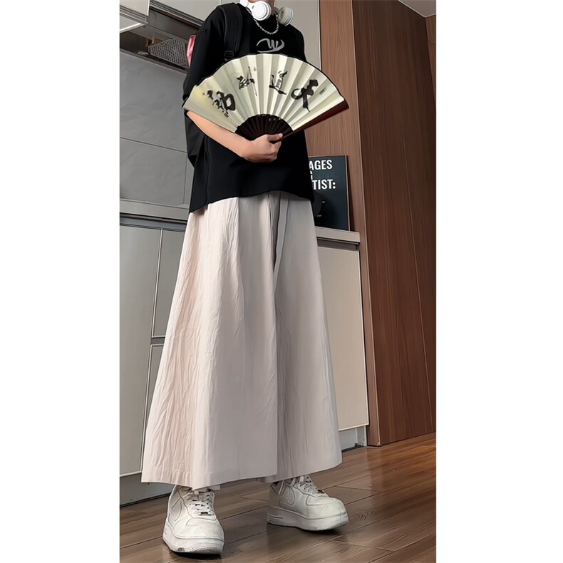 2025新中式唐装棉麻阔腿裤基地A057-K371-P55，男装休闲裤，电商A057