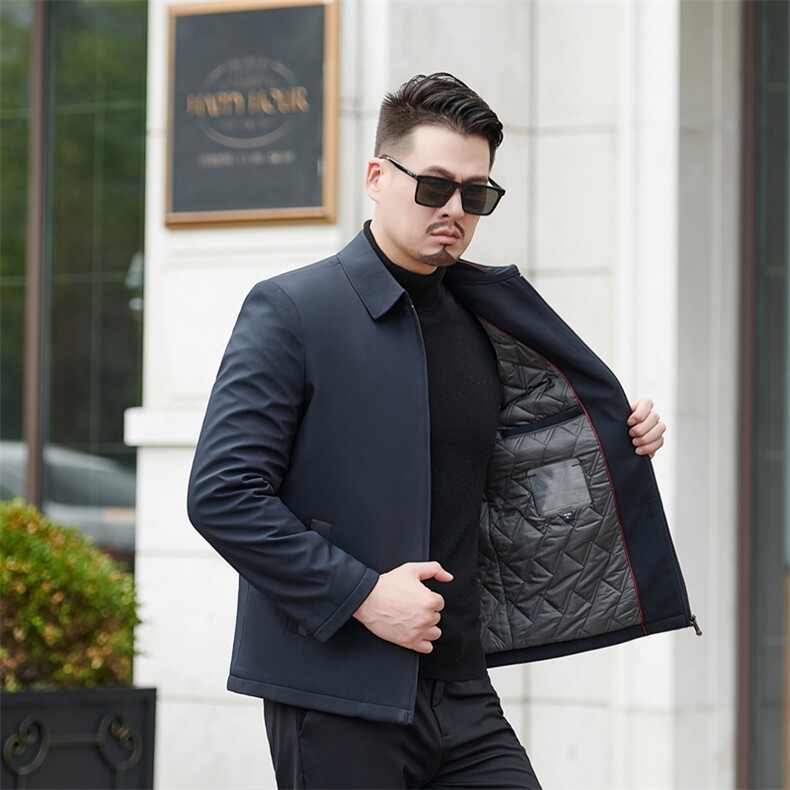 冬季棉衣中老年行政夹克翻领高品质棉服男士商务休闲外套M133-P92,男装夹克,星座310B-3