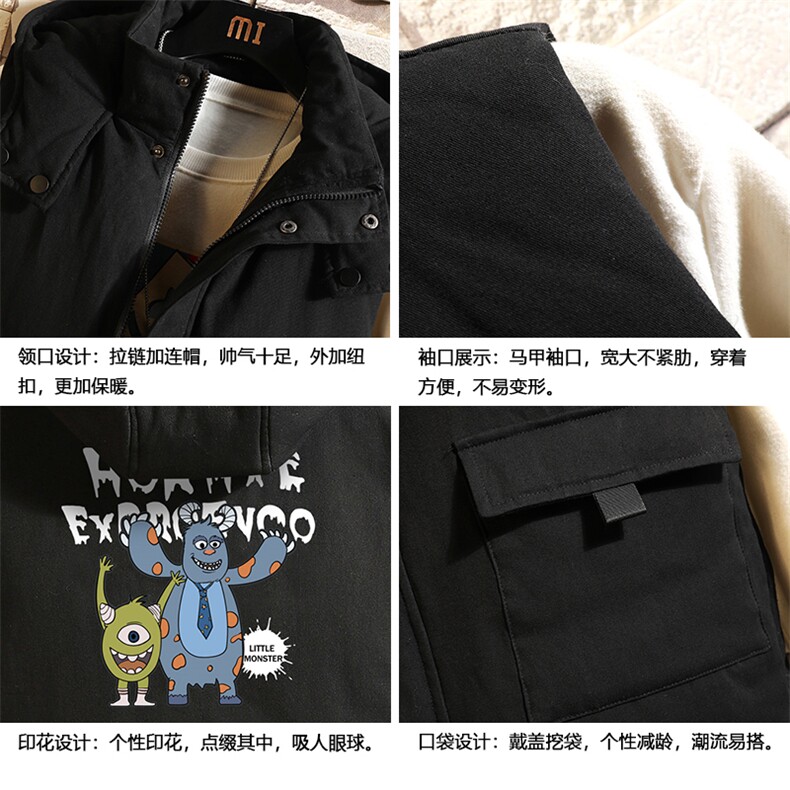MJ47048-P80棉马甲男士大码加厚棉背心男坎肩男砖墙挂拍,男装背心/马甲,电商A040A