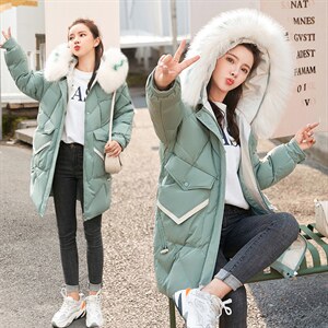 棉衣/棉服保暖中长款长袖气质百搭2022年冬季显瘦，女装棉衣/棉服，贵人树