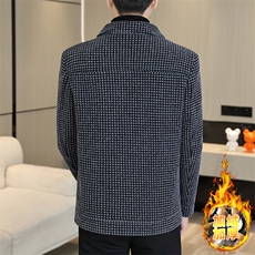 抖音直款男士商务休闲简约百搭毛呢大衣短款夹克外套D19P135，男装夹克，电商B226-2（原B217-2）