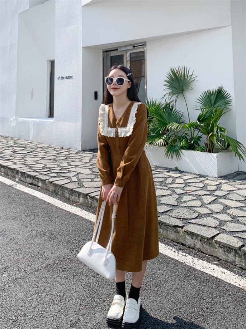 秋装连衣裙，女装连衣裙，澜色调