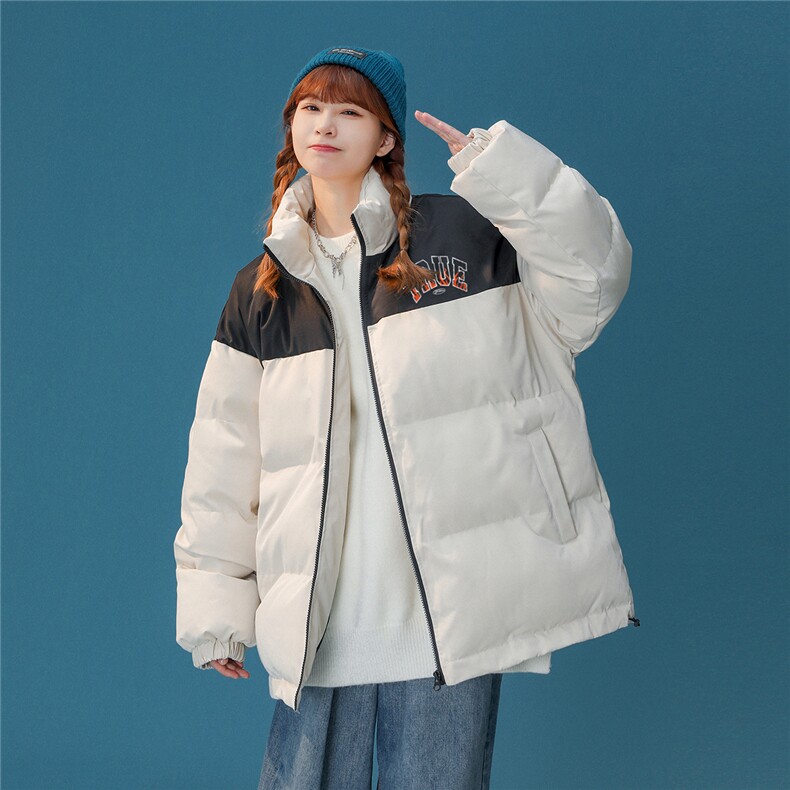 中性风22冬季新品潮牌字母印花立领棉衣MY266P85控138特批无差价图片