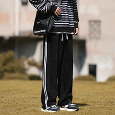 港风抖音品质欧绒休闲裤长裤拖地裤A014-DY2181-P60控88，男装休闲裤，电商A014