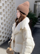 衣秀之家2319款短款大翻领加厚时尚羽绒服冬季保暖外套女，女装羽绒服，衣秀之家