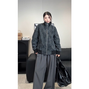 美式扎染机车皮衣夹克外套男春季廓形正肩高级感25XJ55259特批60图片
