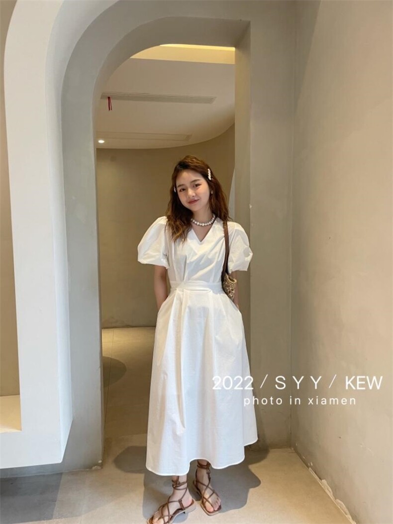 夏季露背连衣裙，女装连衣裙，6·9衣社