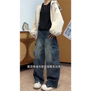工装裤男女同款牛仔裤长裤A46-P60图片