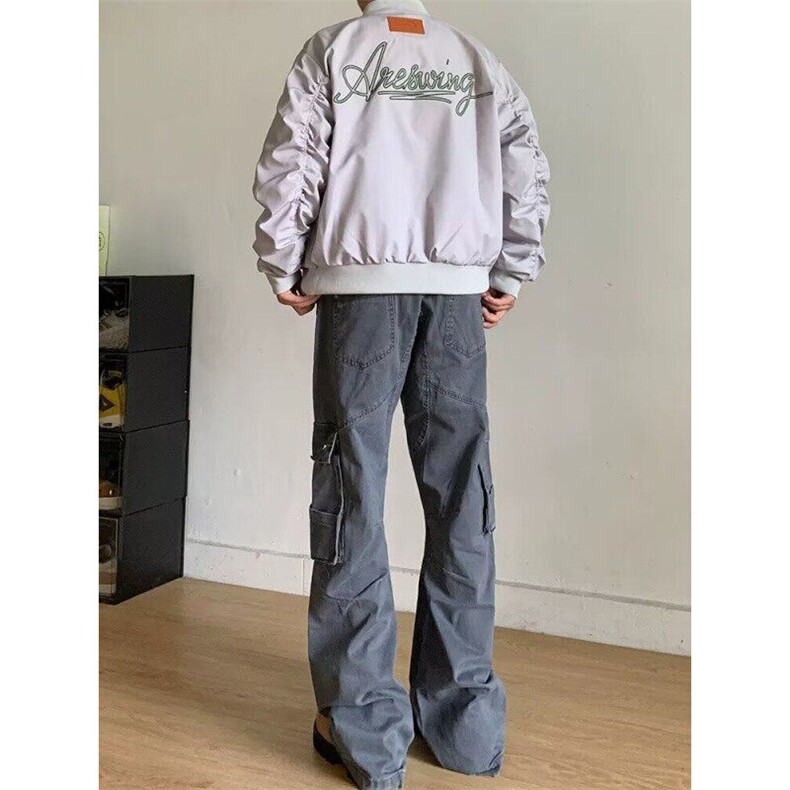 长袖美式街头魔术设计感飞行服夹克男女款春秋季潮牌宽松外套ins,男装夹克,星座506A