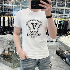 新款时尚高端精品欧货夏季男T恤短袖潮流抖音A227B-A-725-P48，男装T恤，电商A227B（原钱塘4066-1）
