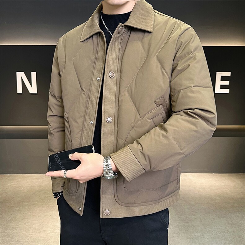 新标90白鸭绒2025年潮流时尚帅气轻薄羽绒服男YR6062-P200,男装羽绒服,电商D240-242