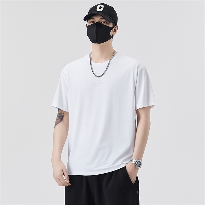 男士冰丝短袖T恤夏季百搭休闲运动圆领半袖上衣T65801-P35控69,男装T恤,电商A237