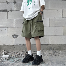 抖音品质夏季大码防水拉链冲锋短裤伞兵裤XZ806-DK222P50控68，男装牛仔裤，四季星座806