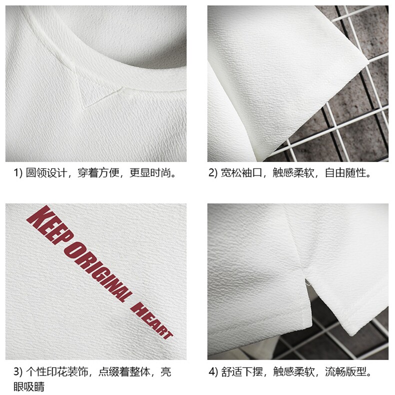 Q11071-P30春夏季七分袖t恤男大码五分袖男短袖中袖网格挂拍,男装T恤,电商A040A