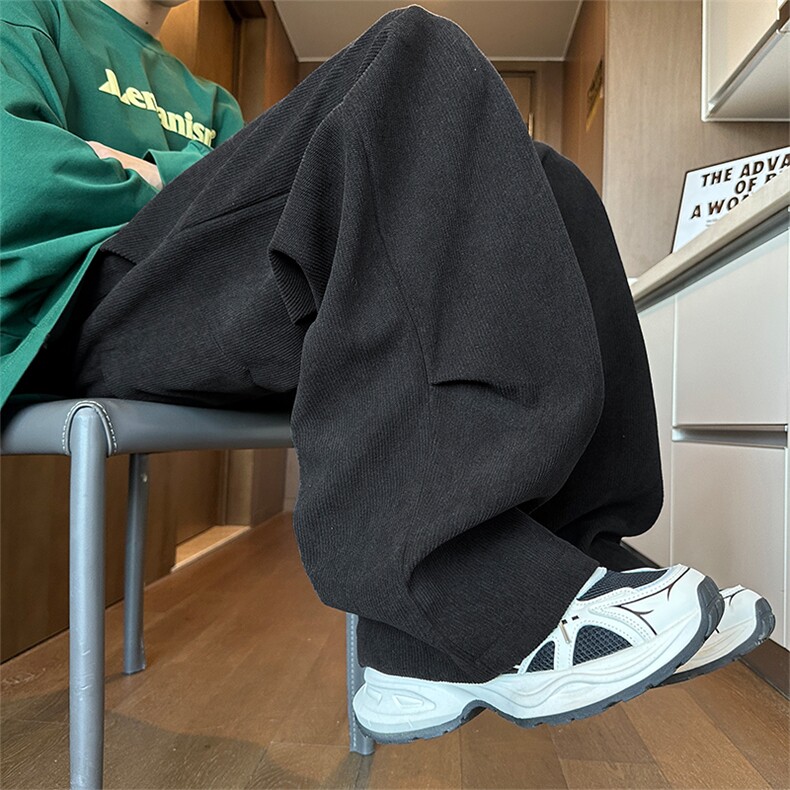 秋冬灯芯绒休闲裤宽松半松紧伞兵裤K841特P45控68,男装休闲裤,电商A309