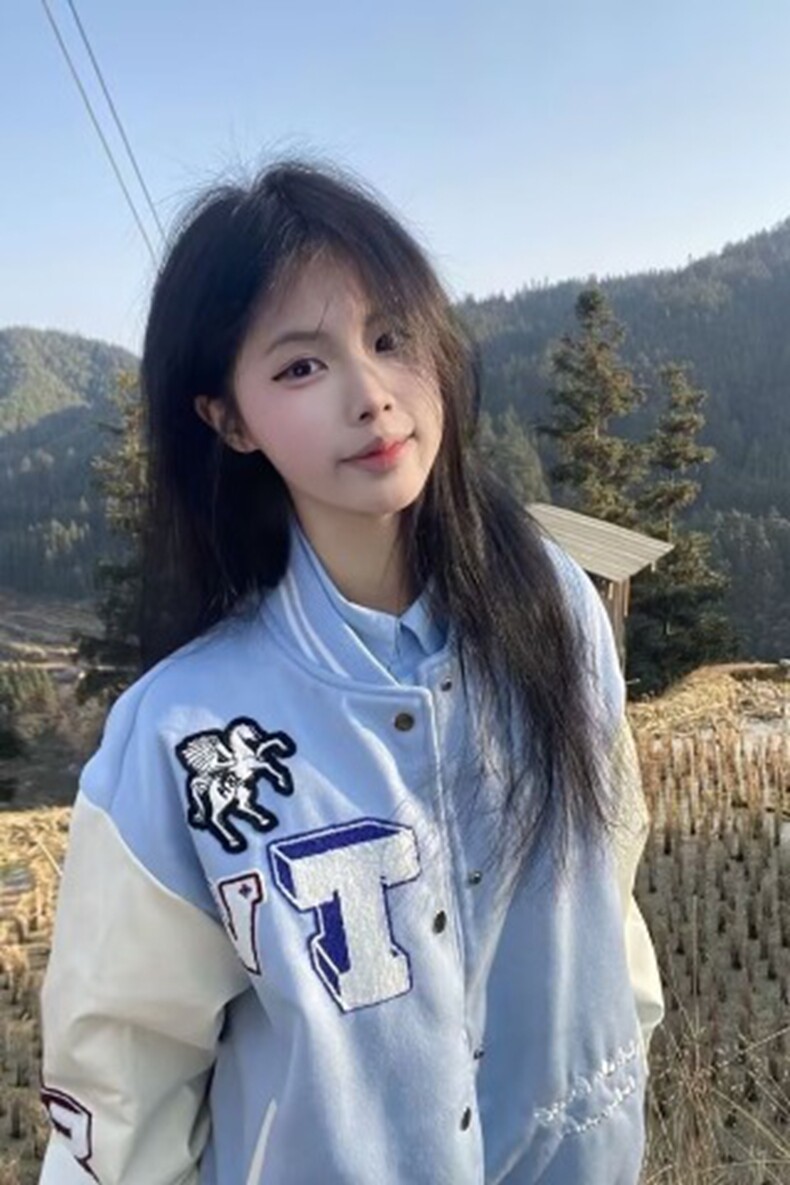 2025春秋季新款青少年男女生宽松夹克美式刺绣棒球服外套上衣潮流,女装短外套,星座218-8
