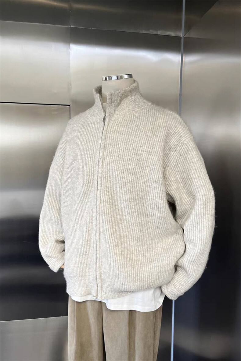 【网图慎用】复古cleanfit开衫毛衣情侣针织衫5Q3070-TP65128,男装针织衫/毛衣,电商A102