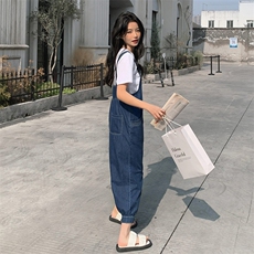 大量现货！放心推！牛仔背带裤套装女2024夏季新款女装两件套，女装套装/套裙，慧尚依恋