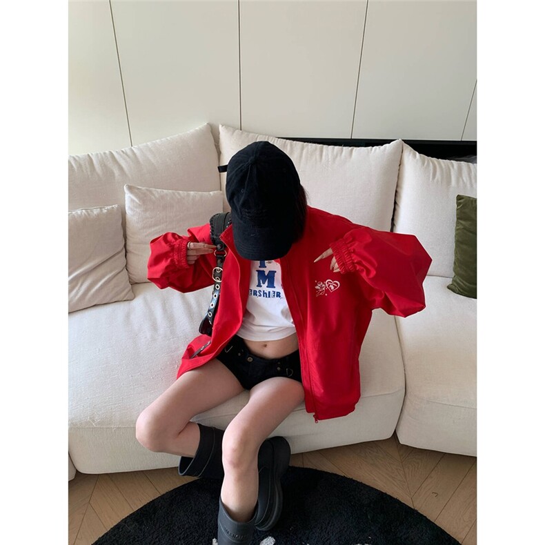 P55网图JK8826小马丁帆布外套纯棉孔雀蓝M到3XL,女装短外套,星座506A