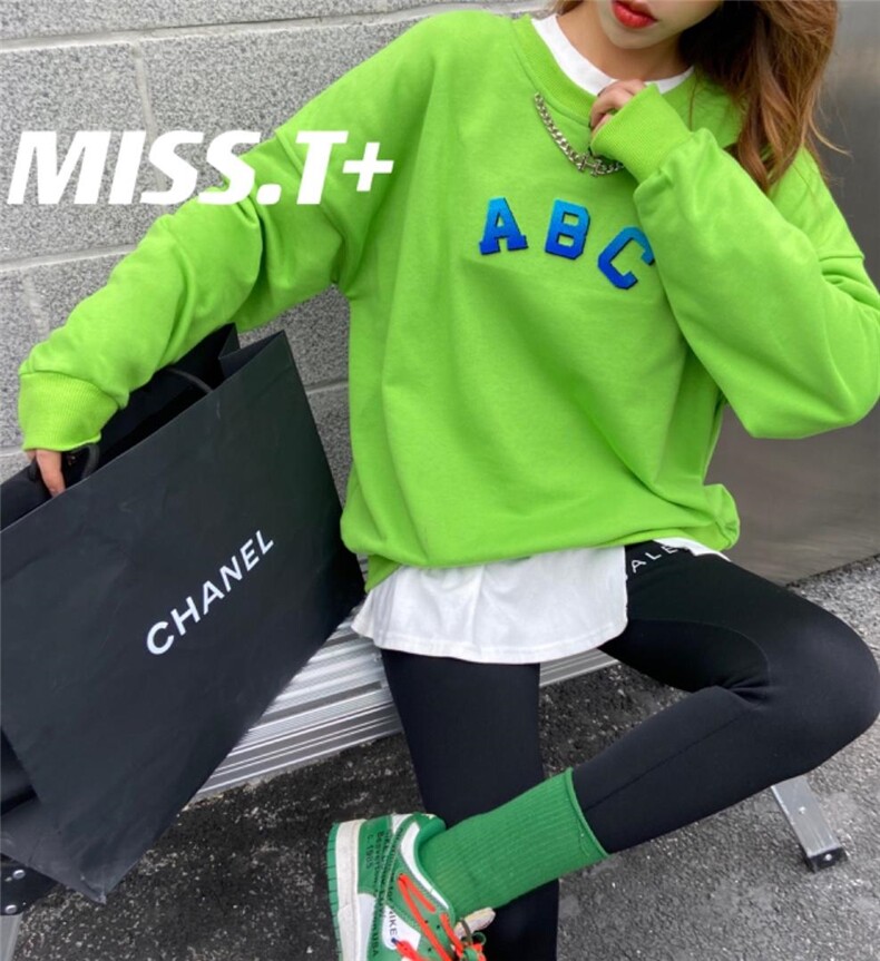 【现货】ABC牙刷绣卫衣，5个色，女装卫衣/绒衫，MISS T+