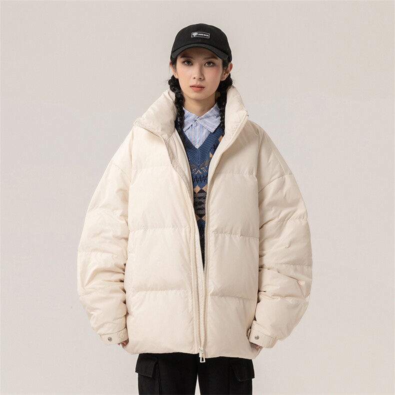 新标90白鸭绒简约休闲立领外套纯色潮流加厚羽绒服ESY0214-P198,男装羽绒服,电商B306