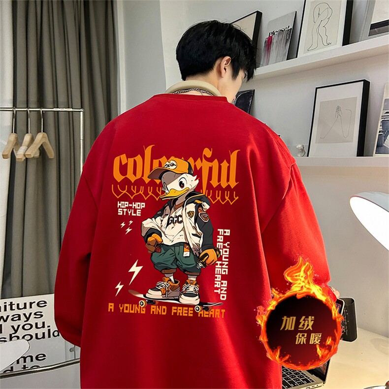 卫衣 冬季美式加绒加厚卫衣男女外套DY5503常规特P28加绒特33图片