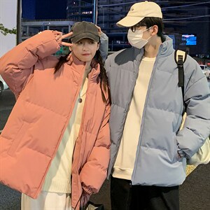 推荐2023冬季新款棉衣港风情侣棉服潮牌宽松上衣M6688图片