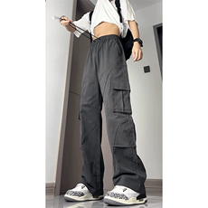全棉加厚水洗工装多口袋休闲裤男潮流大码直筒K8576-P47【特价】，男装工装外套，电商A007