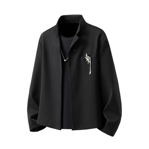 西服送胸针M-5XL大码96%聚酯纤维4%氨纶XF78149P85西裤XF78151P45图片