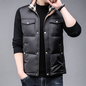 B6901白鸭绒90绒冬季新款立领中青年男士时尚百搭羽绒服马甲图片