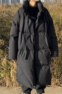 基地-MY994-P168冬季新款飘带中长款棉衣男同款棉服暗黑风 控228图片