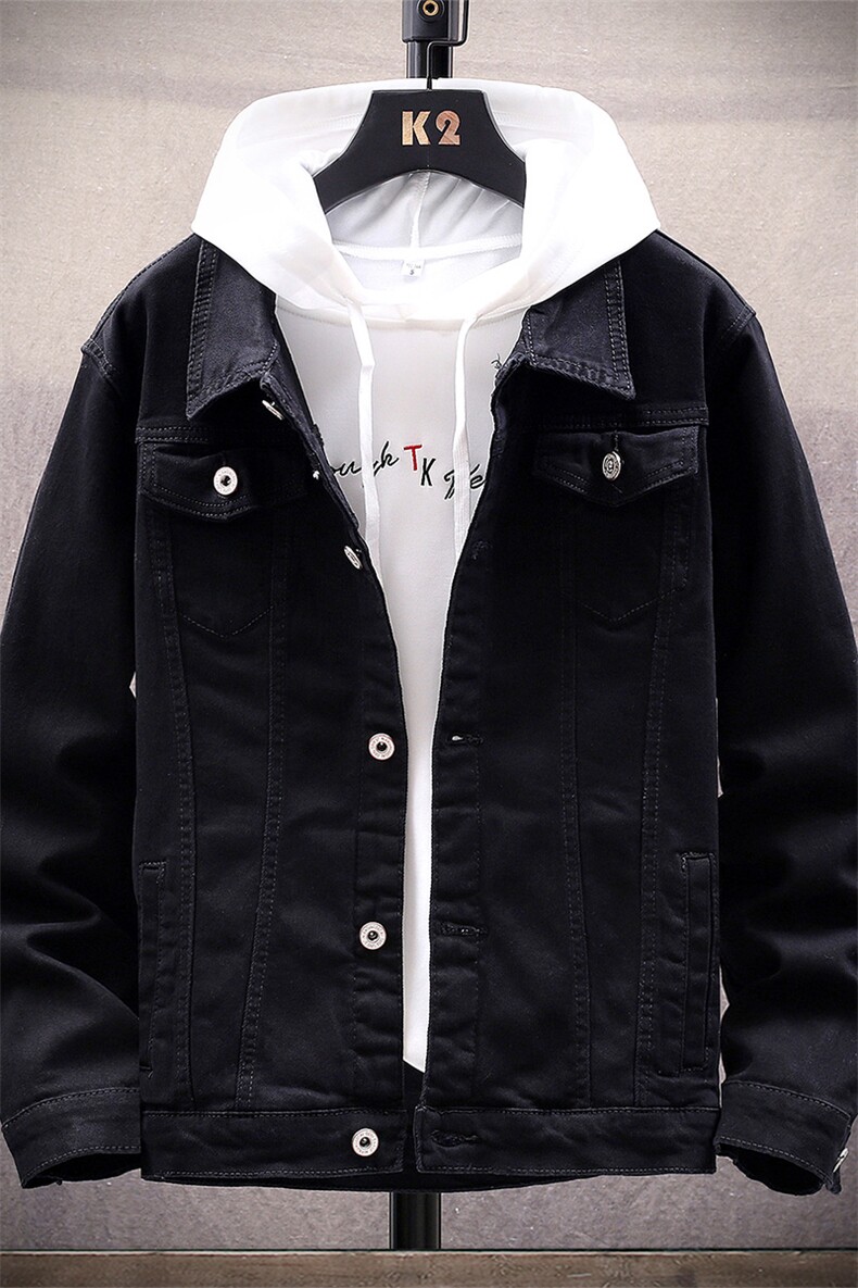 春季男士外套新款韩版潮流牛仔夹克男帅气百搭上衣服男装8208-P65,男装夹克,电商A318