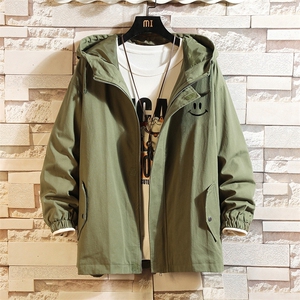 JK41204-P85 加棉款-P115  纯棉连帽夹克男士大码工装夹克男 砖墙图片