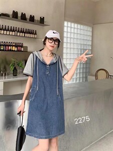 薄料牛仔休闲裙图片