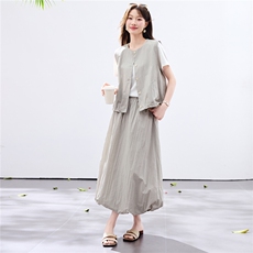 现货2026夏装新款女神时尚三件套套装，女装套装/套裙，木子恋