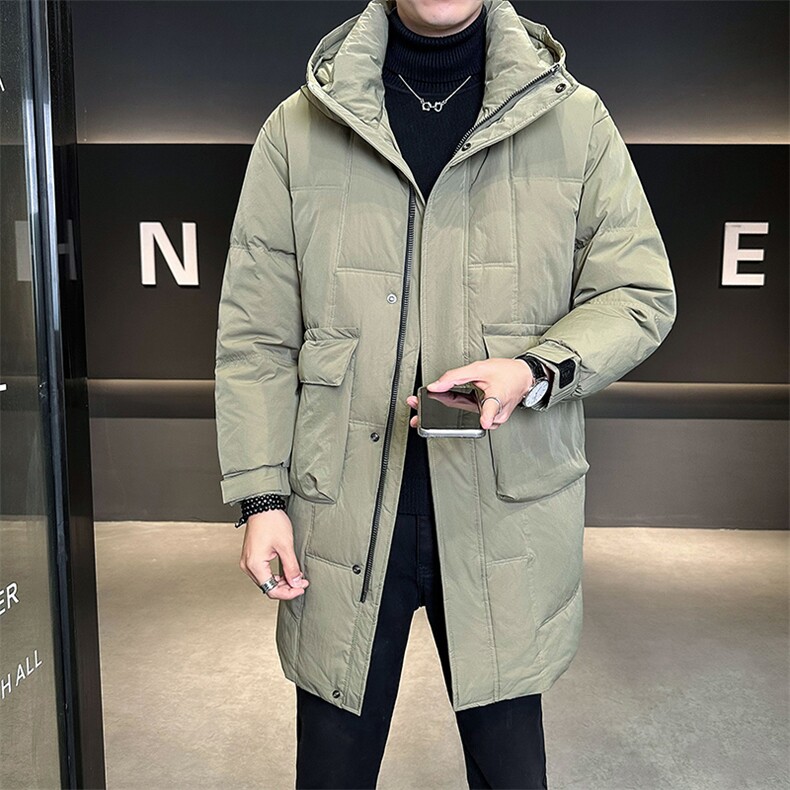 标50极寒厚款中长款羽绒服男2025新款连帽外套B240-YR8173-P265，男装羽绒服，电商B240