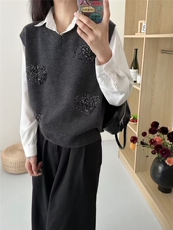 春秋马甲均码90-140斤，女装马甲，艾米娇羊绒