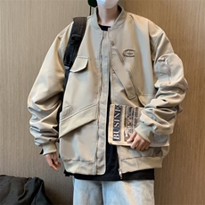 美式高街棒球服男韩版潮流痞子帅2023秋冬季ins宽松外套W5081-P62，男装夹克，星座412-3