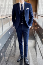 西服套装男士三件套商务职业正装小西装韩版修身伴郎新郎结婚礼服，男装西服套装，星座505-2（原电商A260-1)