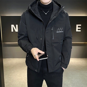 M22 P120 2025秋冬新款二棉加棉夹克连帽冲风衣男士外套棉服图片